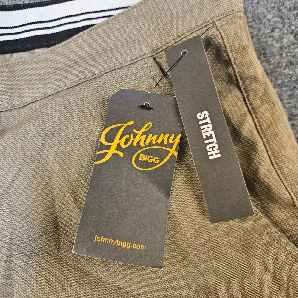 Johnny Bigg Charlie Canvas Shorts‎ Mens 48 Brindle Brown Stretch J193SH201 NWT
